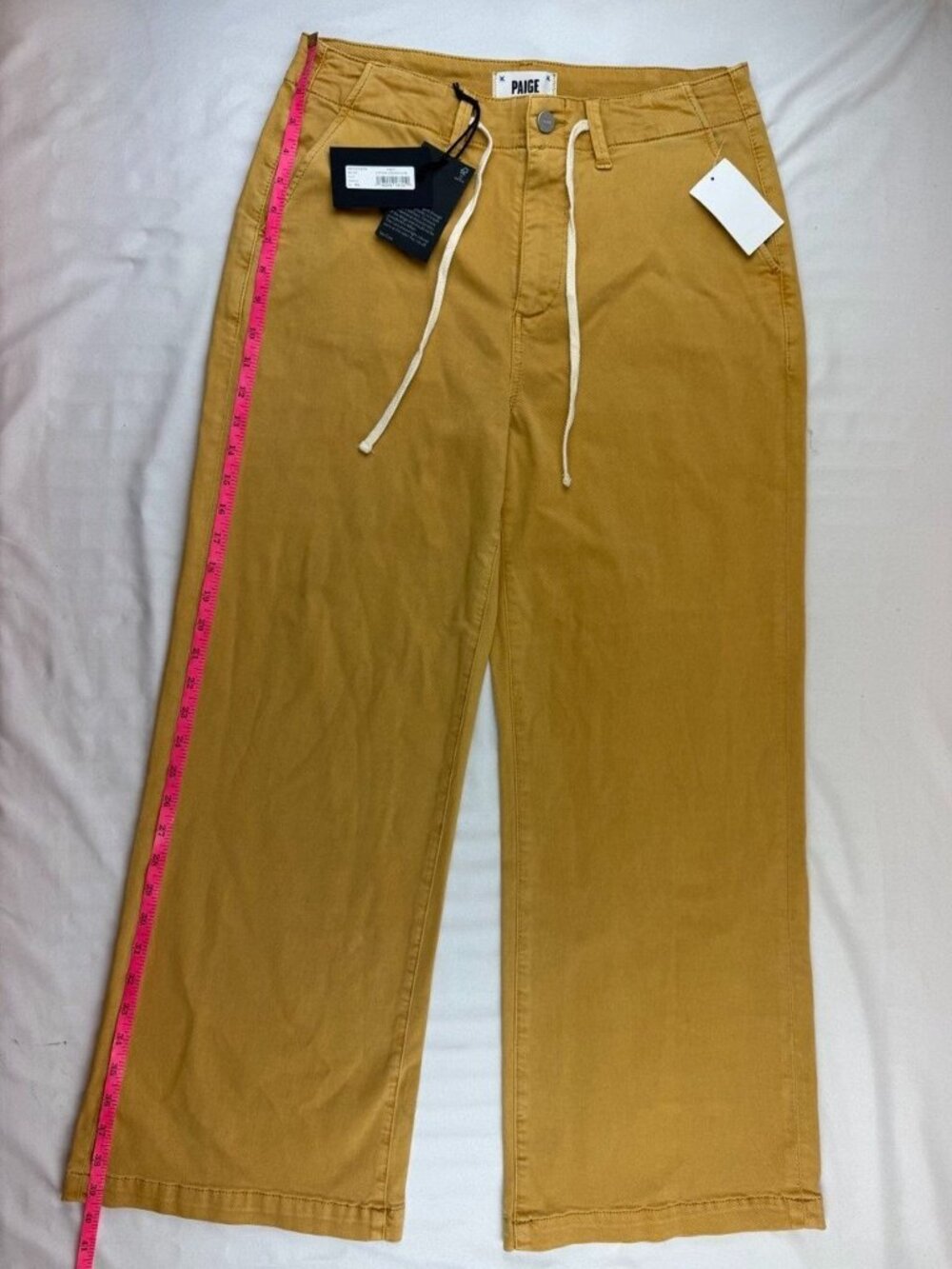 NWT Paige Women’s Pants Size 30 Carly Vintage Golden Glow Wide Leg $225 MSRP - Picture 11 of 13
